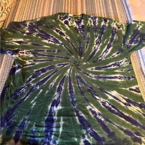 Tie-Dye Tee in Green and Blue